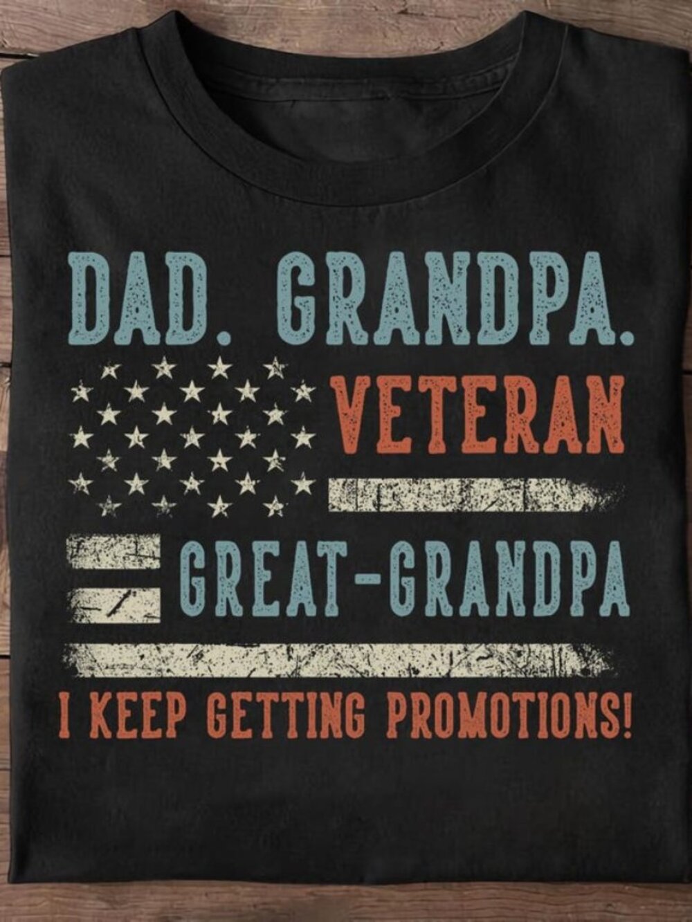 Fathers Day Dad Grandpa Veteran Great Grandpa From Grandkids Veteran Tee